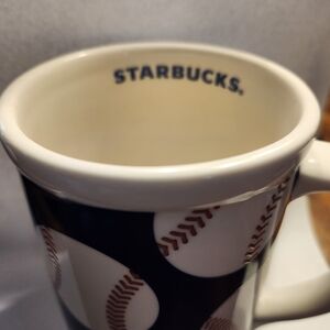 Starbucks Black and White Baseball Mug